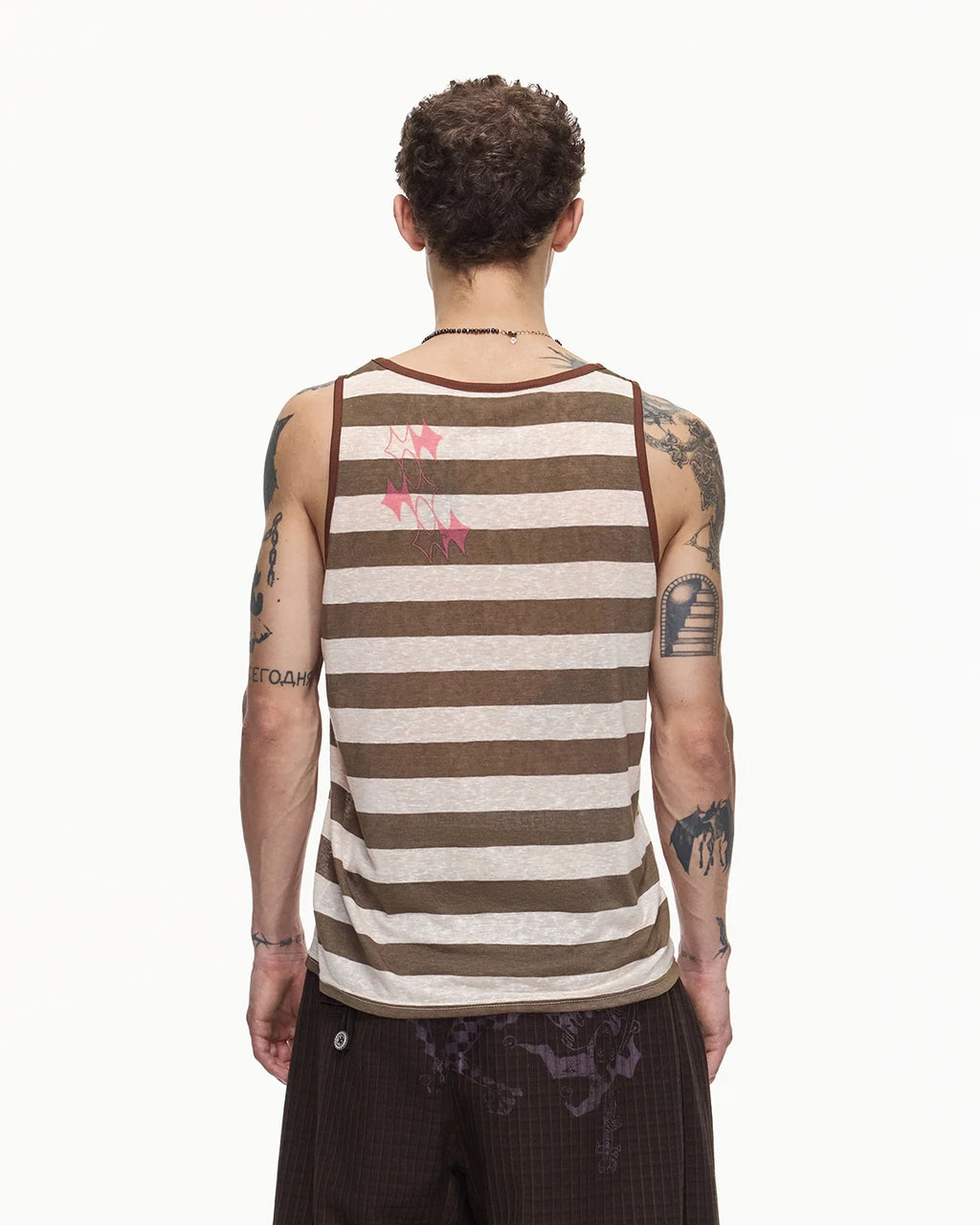 EMO Torn Smiley Stripe Tank