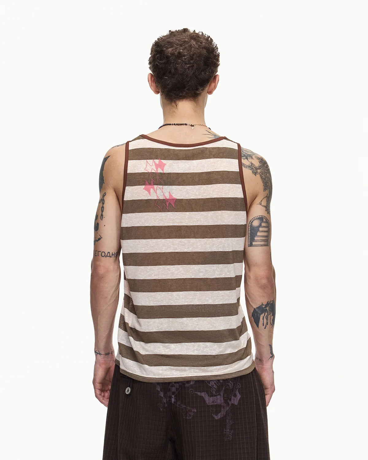 EMO Torn Smiley Stripe Tank