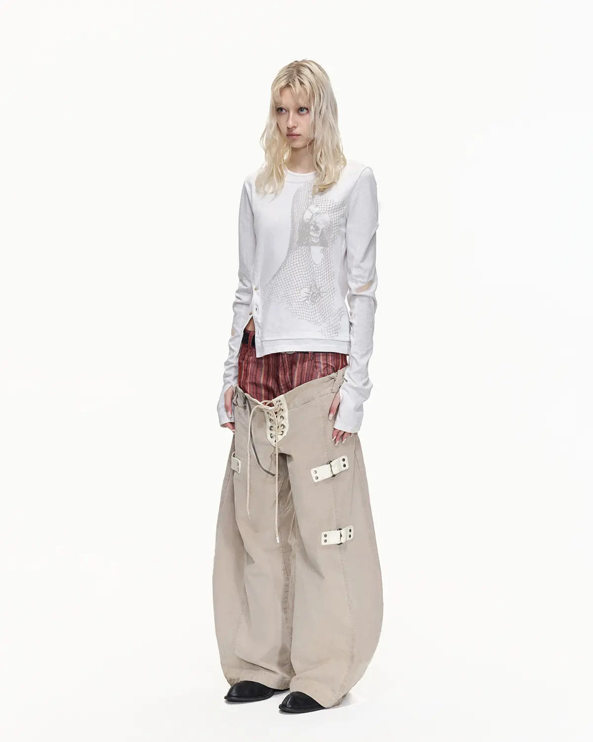 EMO  "Digital Veils" Layered Tee