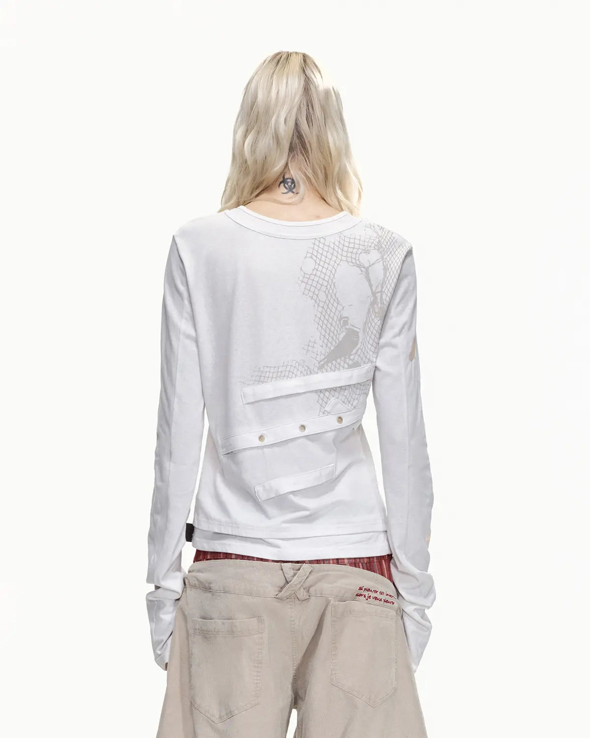 EMO  "Digital Veils" Layered Tee