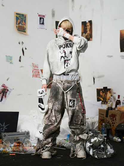 Baggy Cargo Pants with Strap