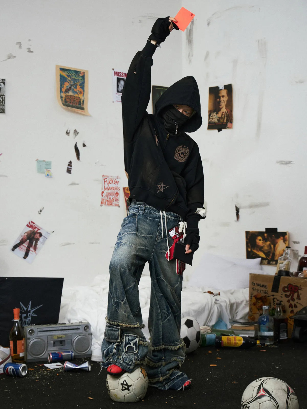 Double Waistband Cargo Jeans