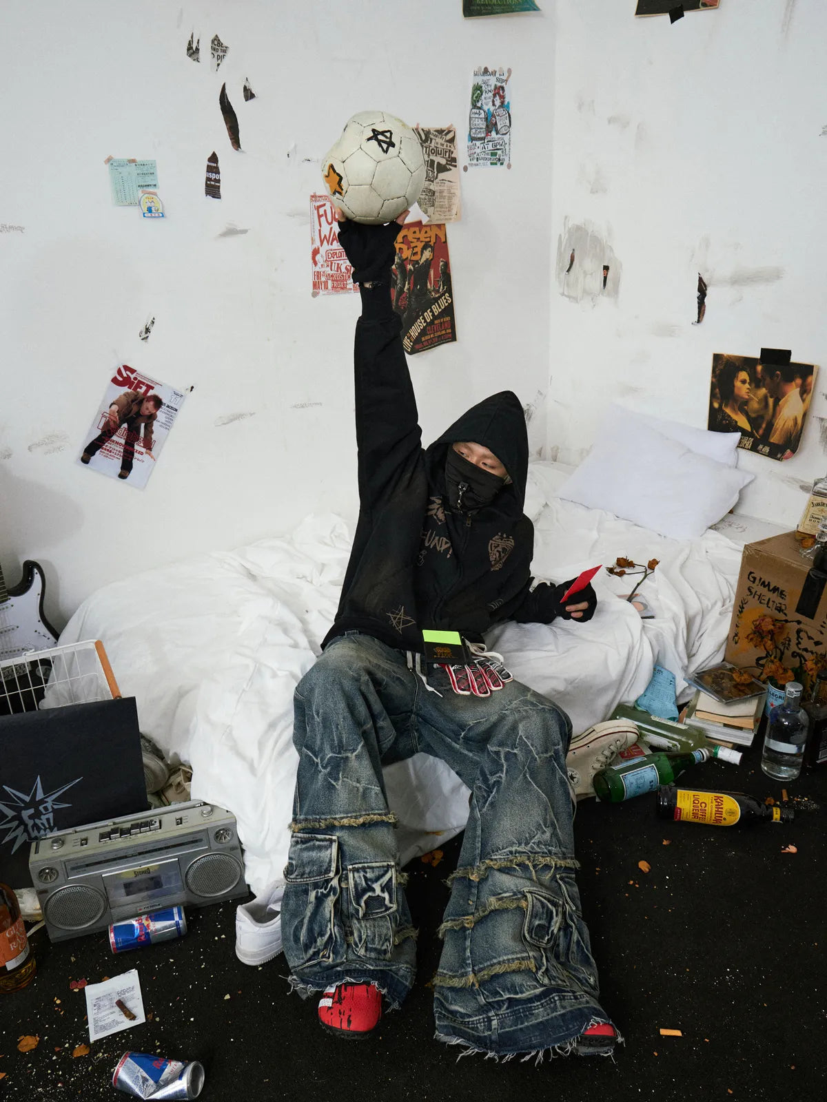 Double Waistband Cargo Jeans