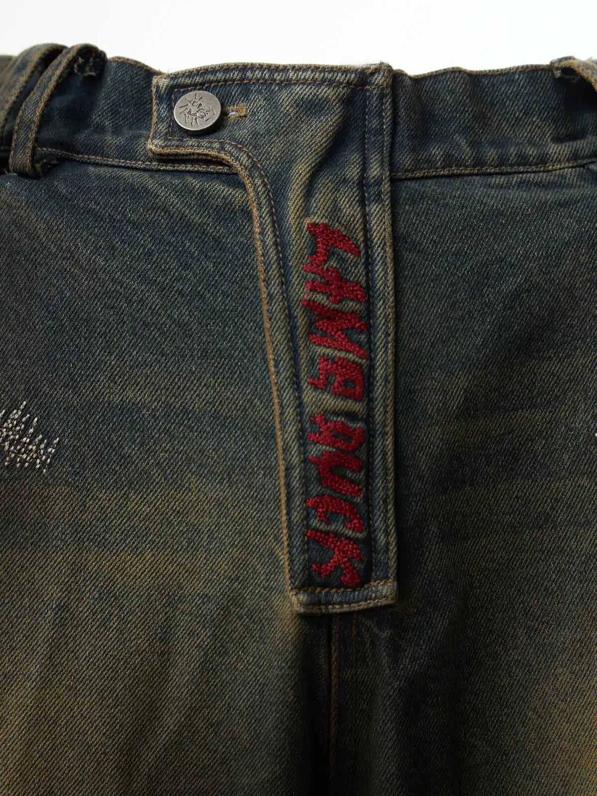 Oxidation Distressed Cargo Jeans