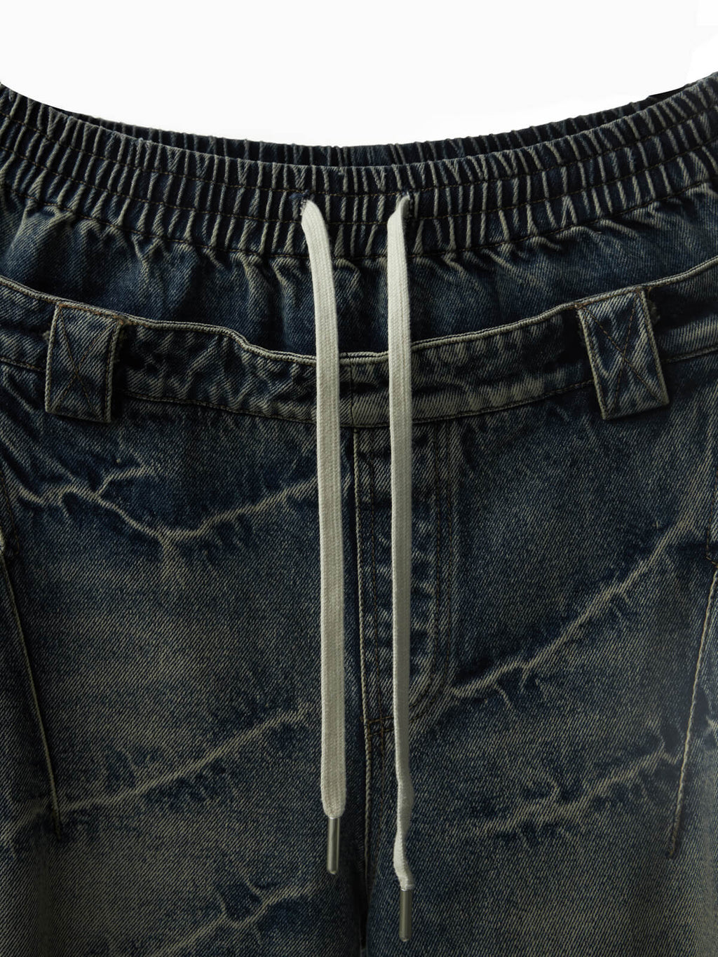 Double Waistband Cargo Jeans