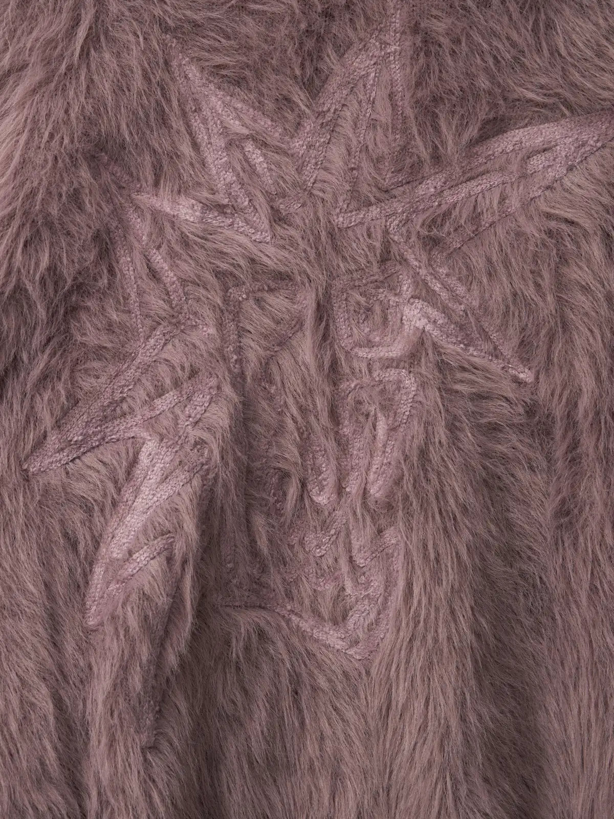 Fluffy Embroidered Hooded Knit Sweater