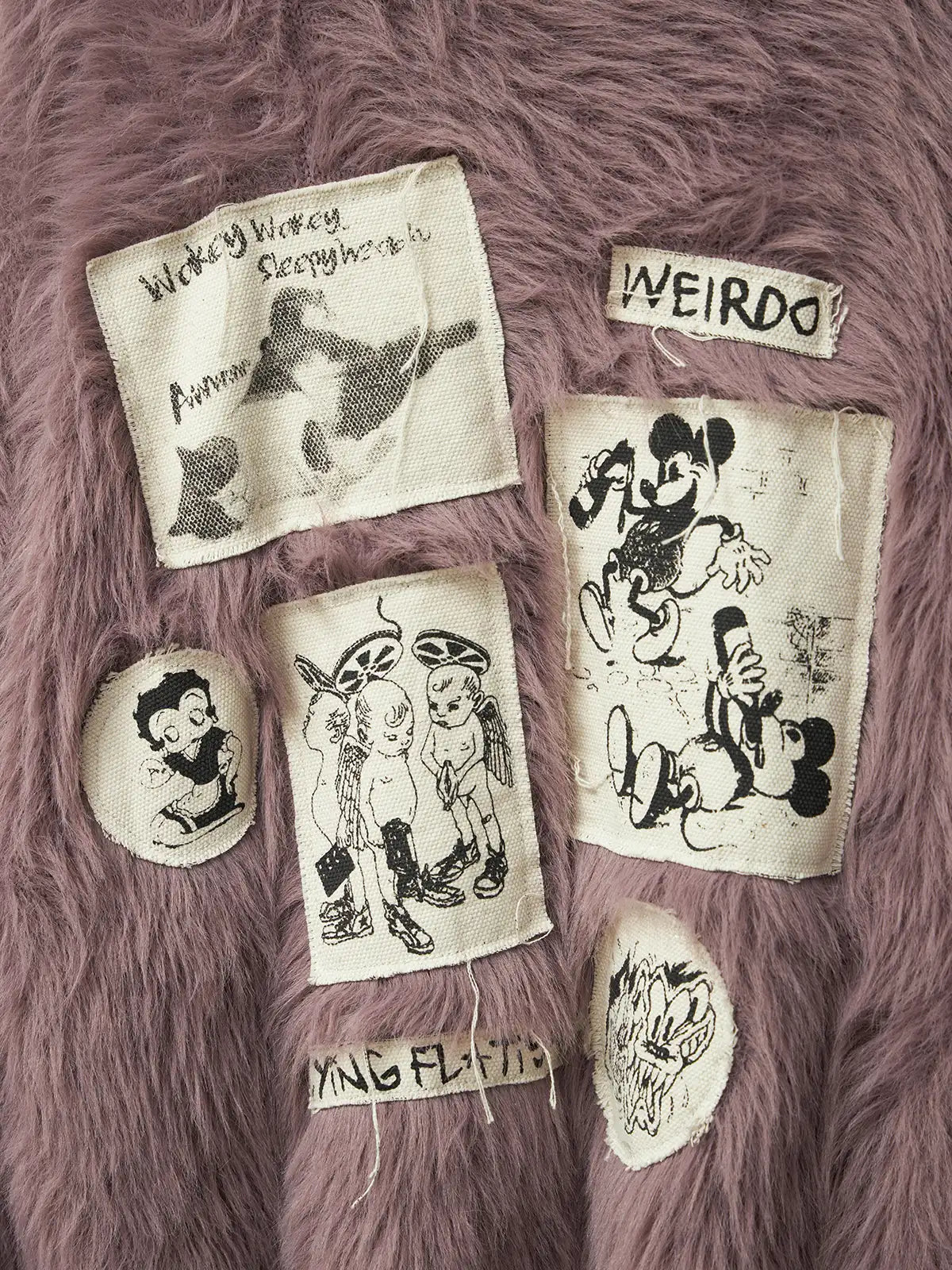 Fluffy Embroidered Hooded Knit Sweater