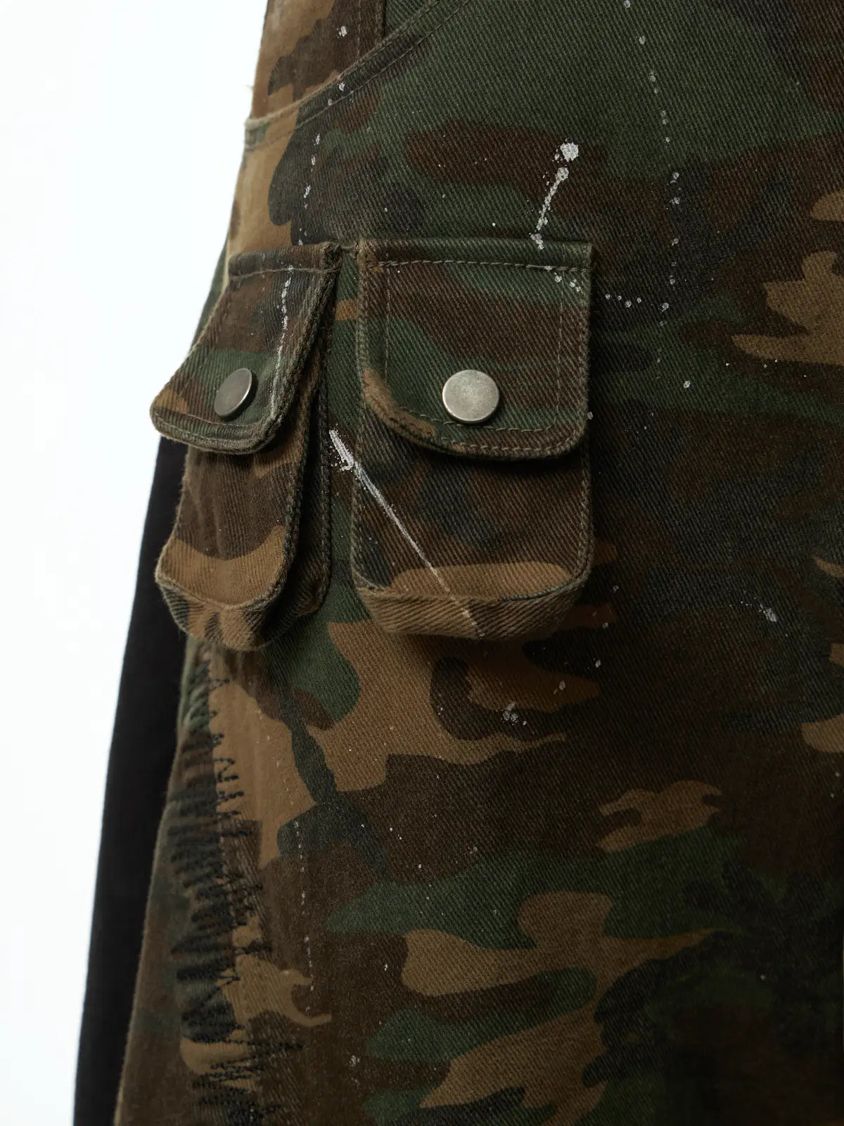 Camo Panel Baggy Cargo Pants
