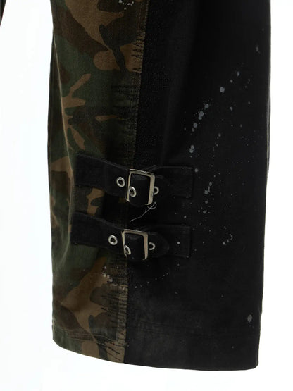 Camo Panel Baggy Cargo Pants