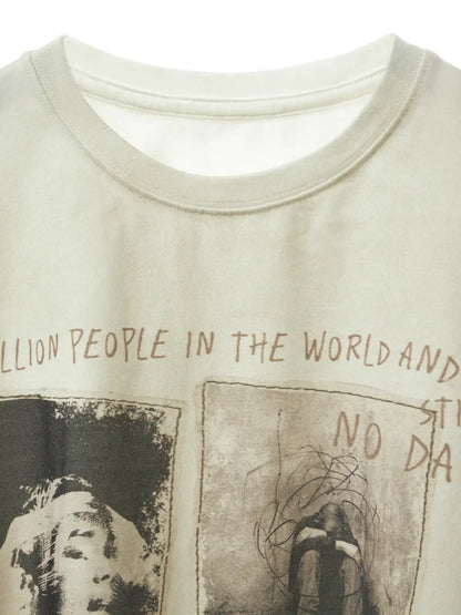Patch Printed Loose T-Shirt