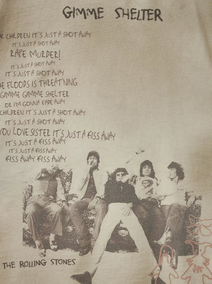 Rock Song Lyrics Printed T-Shirt
