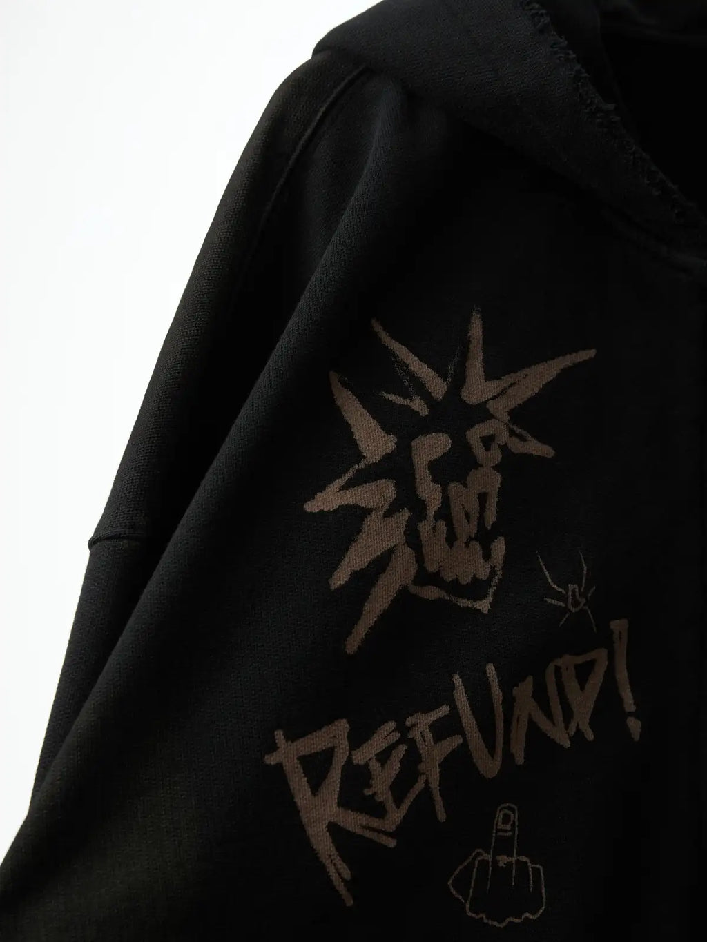 Punk Ripped Zip-Up Hoodie – EMOBROTHER Punk Ripped Zip-Up Hoodie – EMOBROTHER