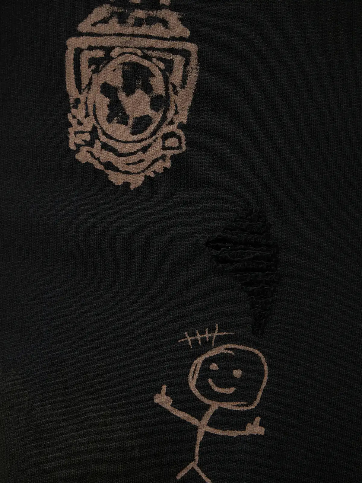 Punk Ripped Zip-Up Hoodie