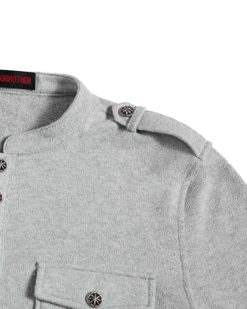 EMO Ruins Graphic Military T-Shirt Gray