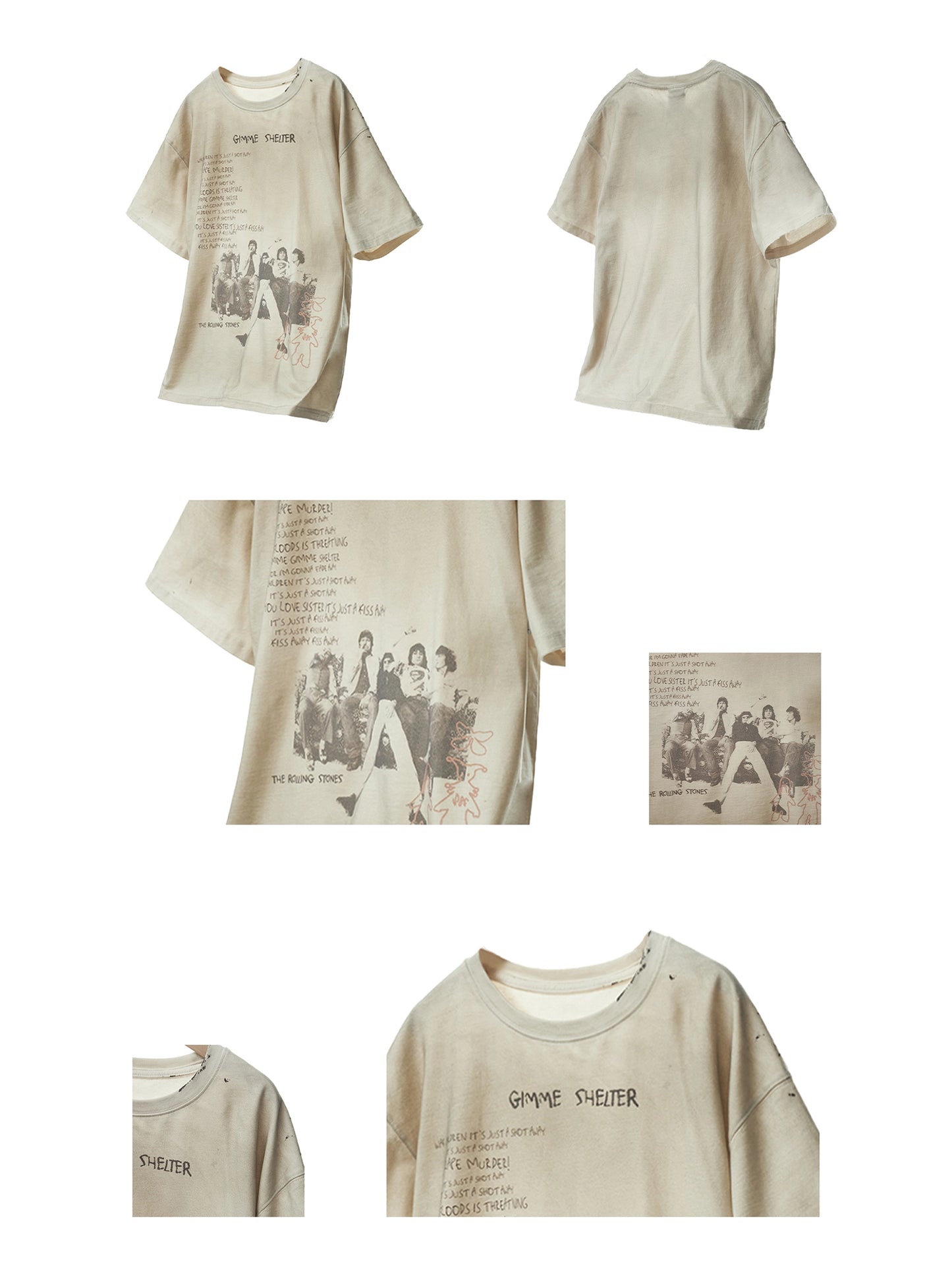 Rock Song Lyrics Printed T-Shirt