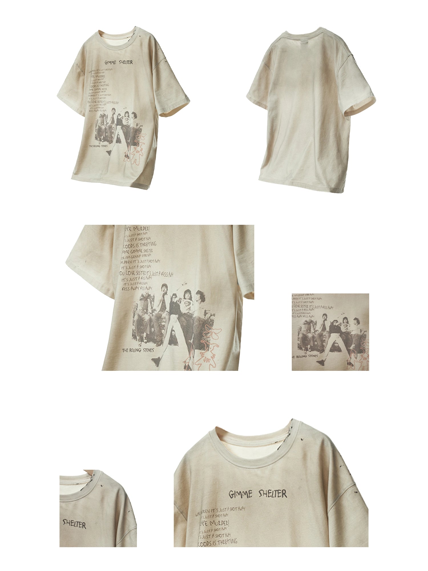 Rock Song Lyrics Printed T-Shirt