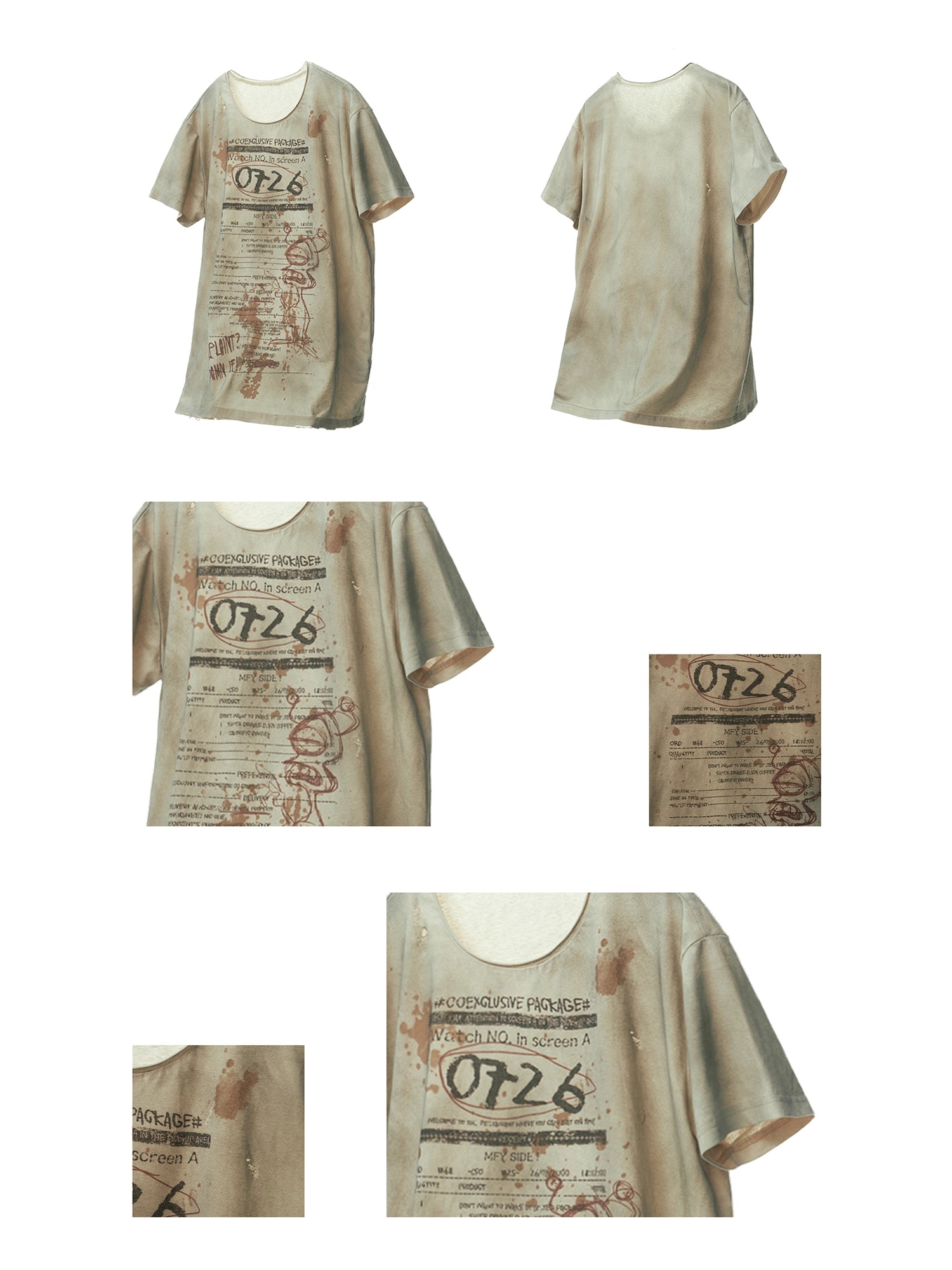 Distressed Dyed Regular T-shirt