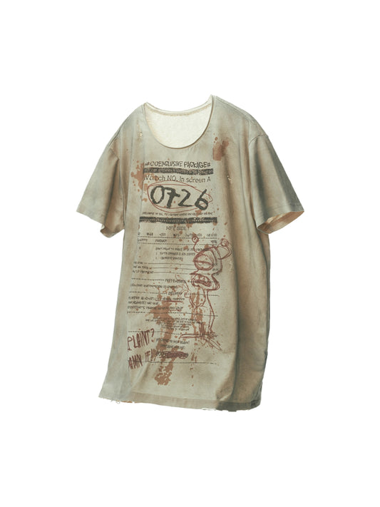 Distressed Dyed Regular T-shirt
