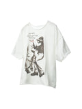 Distressed White Loose T-Shirt