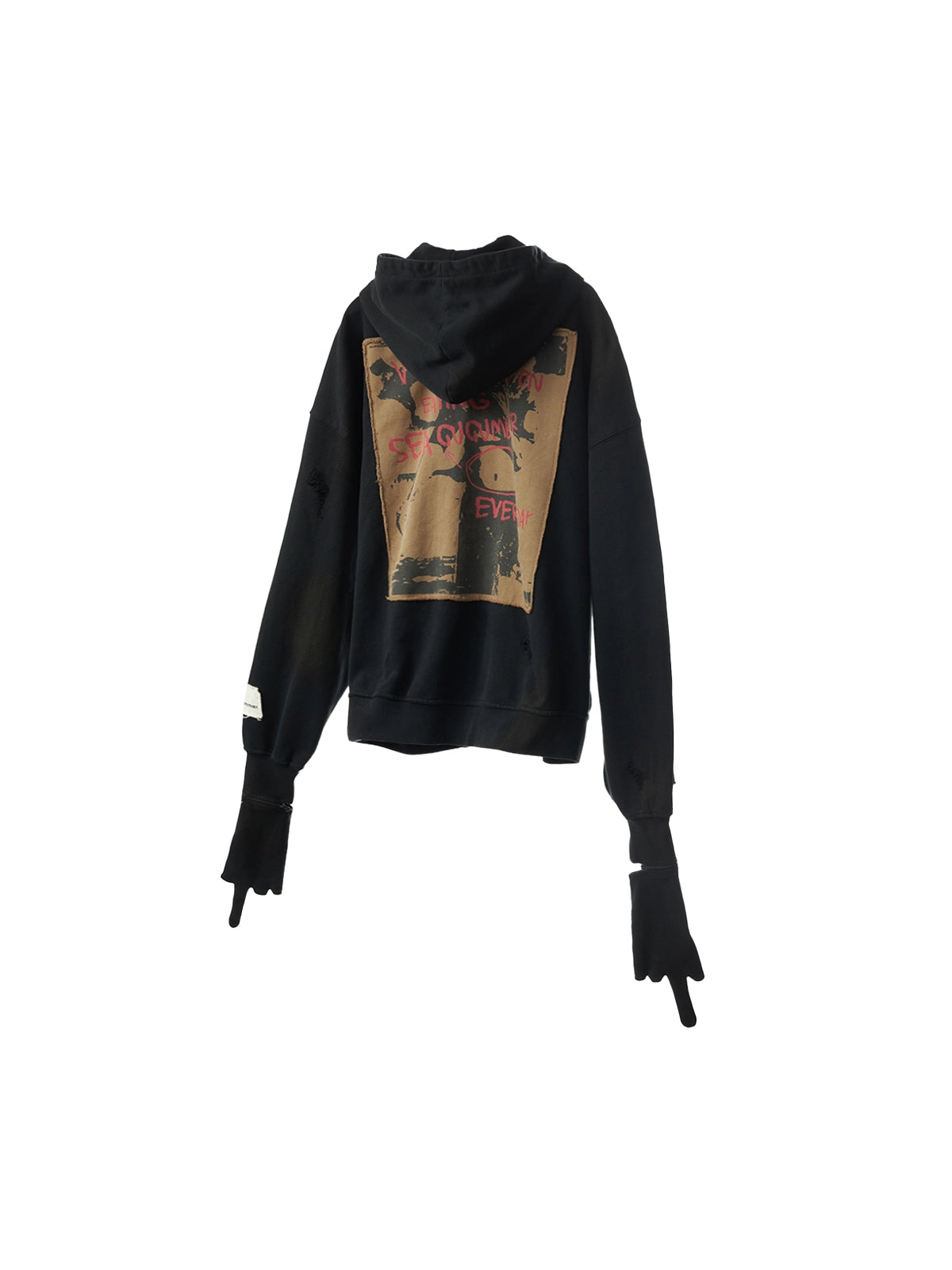Punk Ripped Zip-Up Hoodie