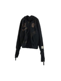 Punk Ripped Zip-Up Hoodie