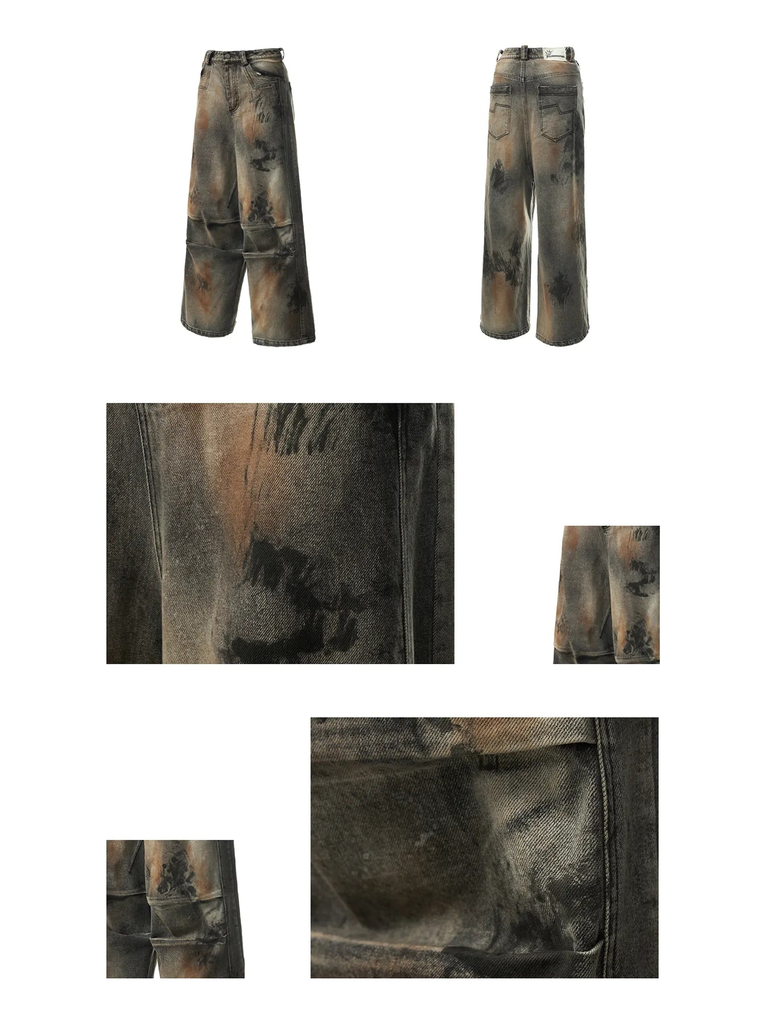 A-line Washed Baggy Jeans – EMOBROTHER A-line Washed Baggy Jeans – EMOBROTHER