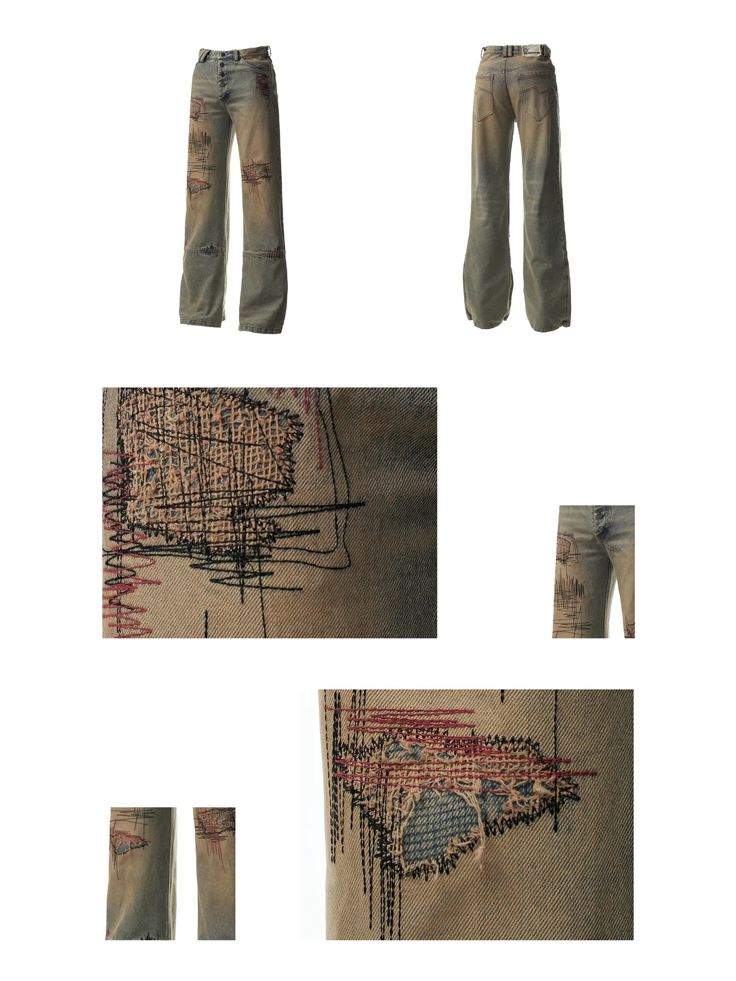 Mud Dry Bootcut Jeans Detail