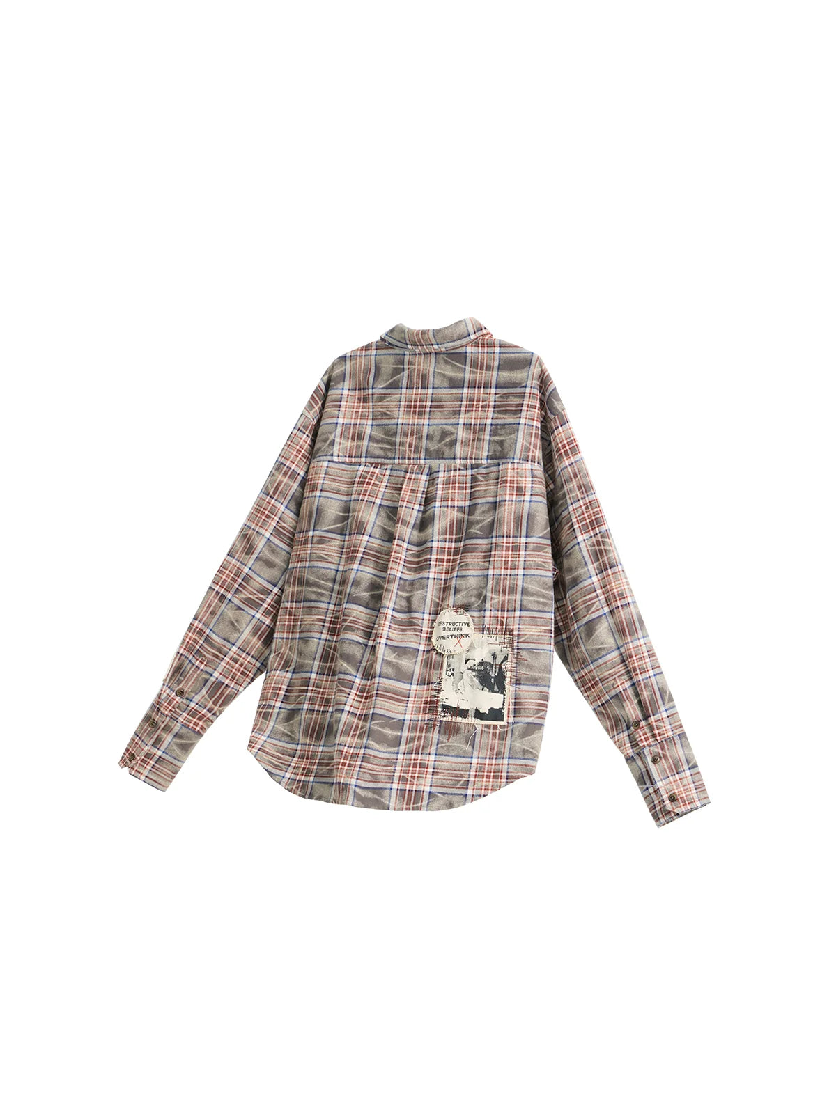 EMO"Distortion Plaid" Oversized Shirt