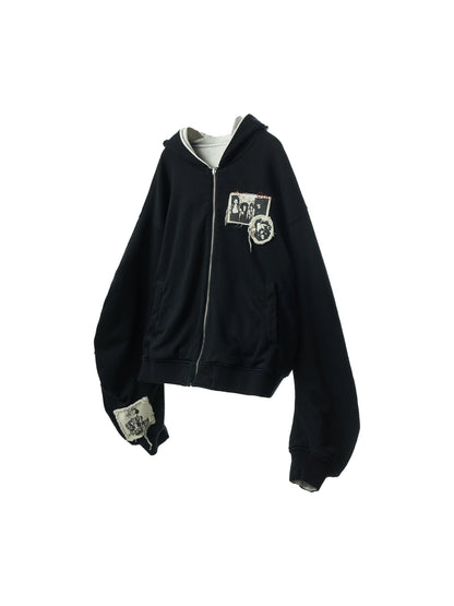Reversible Dyed Zip-Up Hoodie