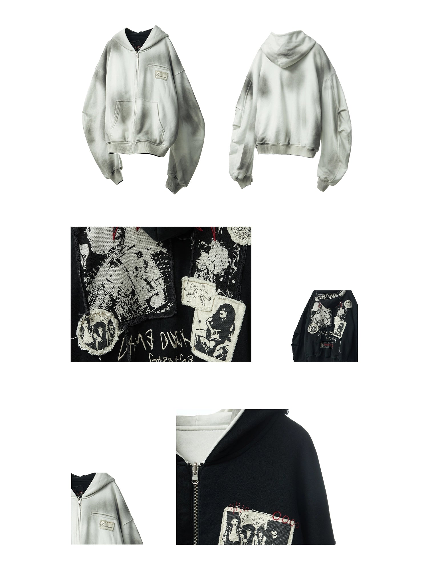 Reversible Dyed Zip-Up Hoodie