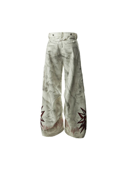 Removable Wide-Leg Overall Pants
