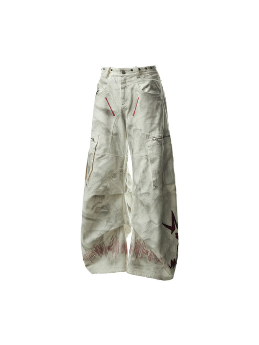 Removable Wide-Leg Overall Pants