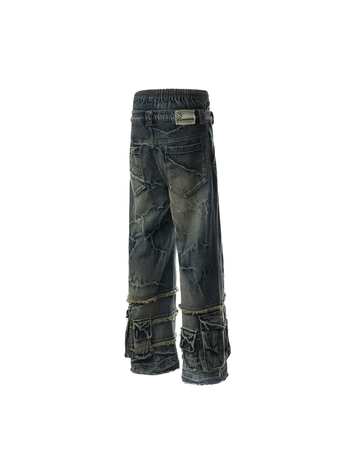 Double Waistband Cargo Jeans