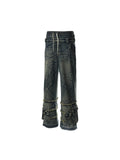 Double Waistband Cargo Jeans