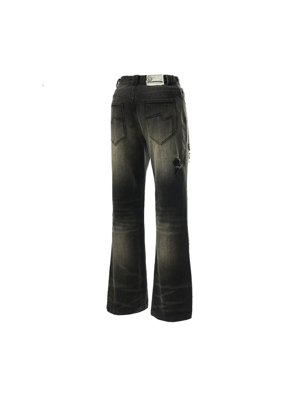 Low Rise Black Bootcut Jeans Ripped Biker Ripped Black Jeans Slim