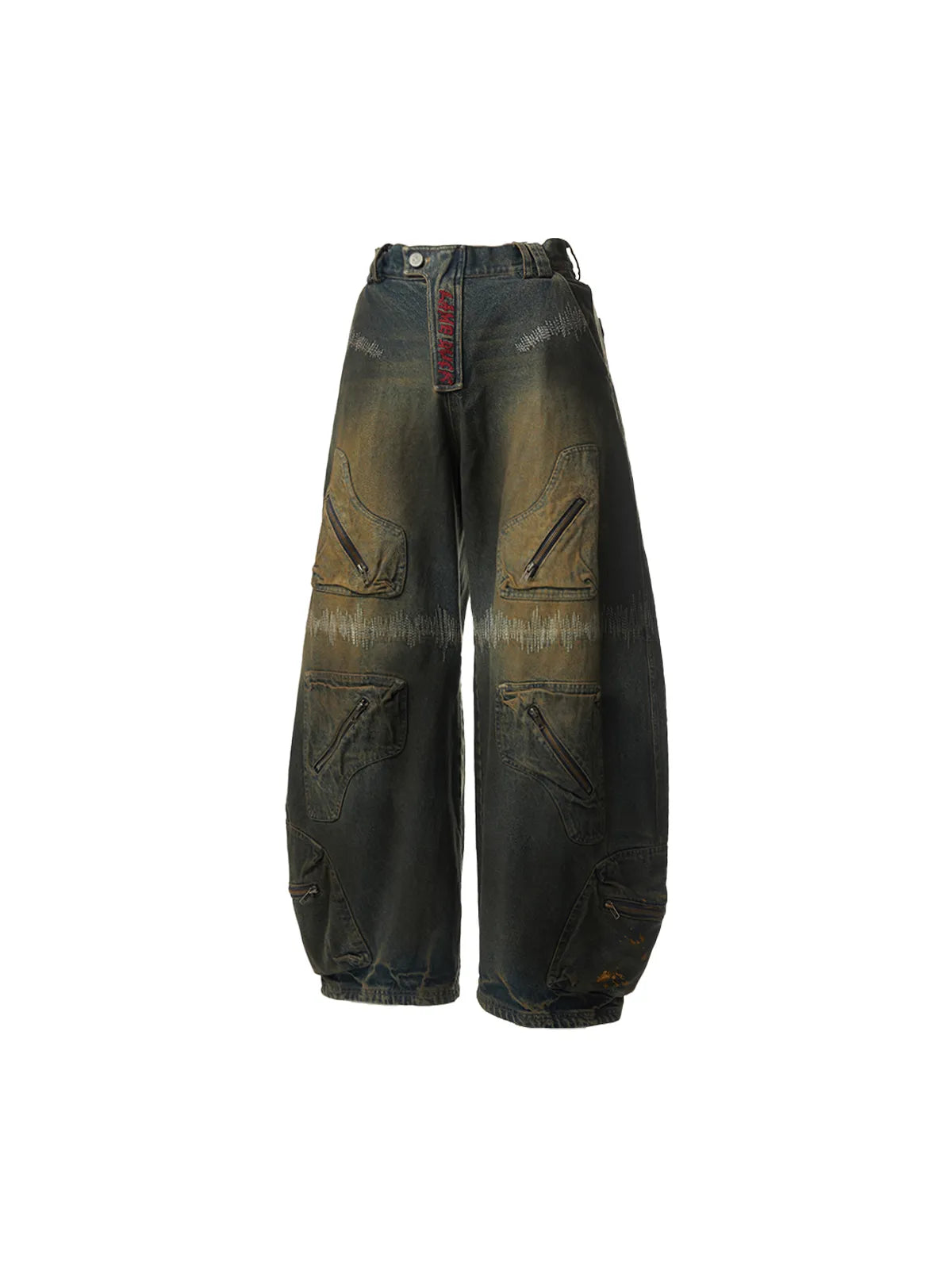 Oxidation Distressed Cargo Jeans