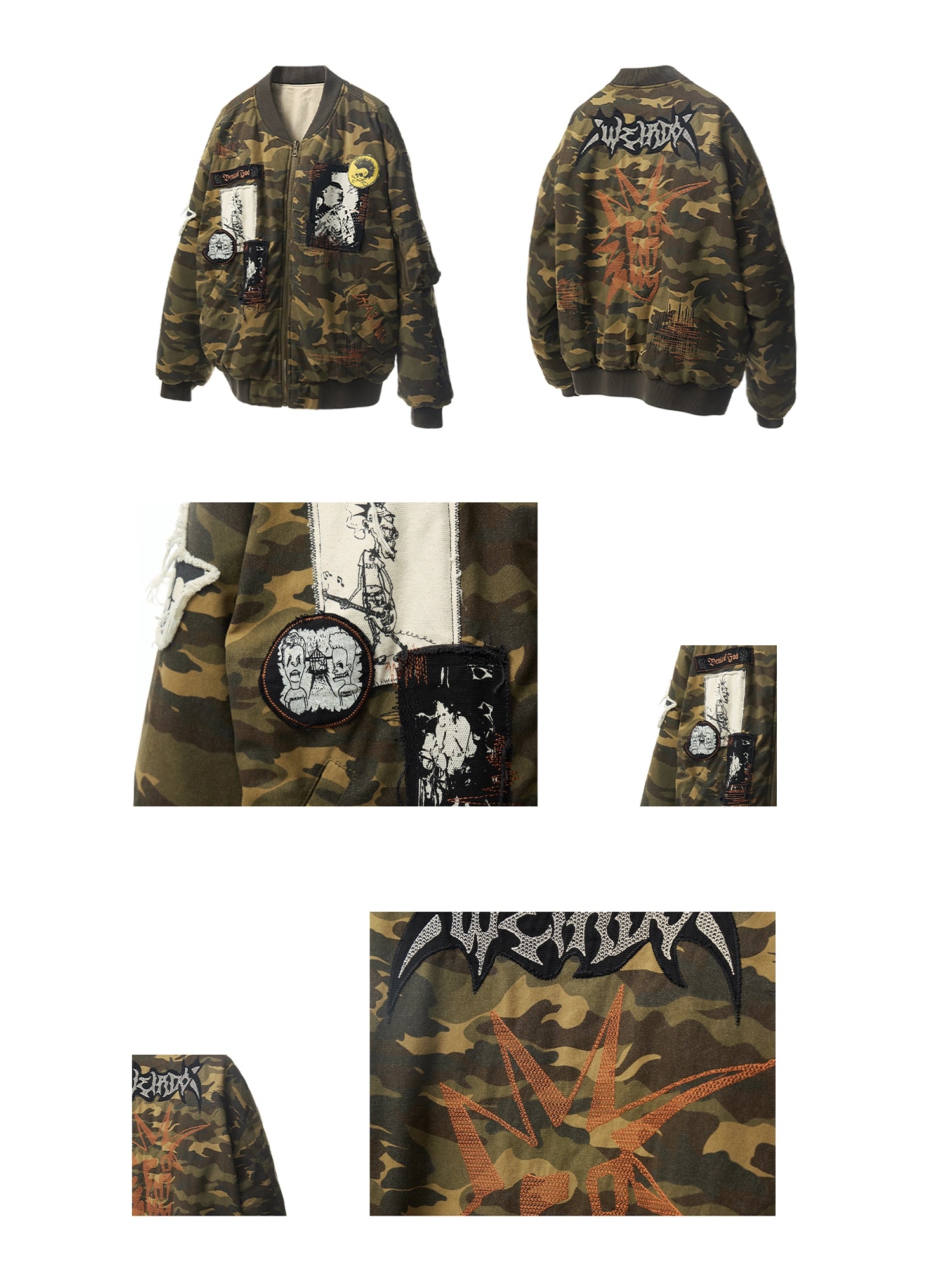 Punk Camo Reversible Cotton Coat – EMOBROTHER Punk Camo Reversible Cotton Coat – EMOBROTHER