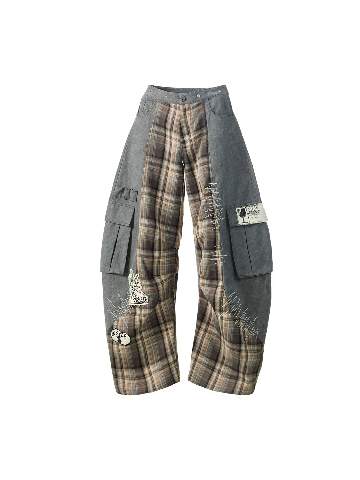 EMO"Digital Scar" Patchwork Trousers