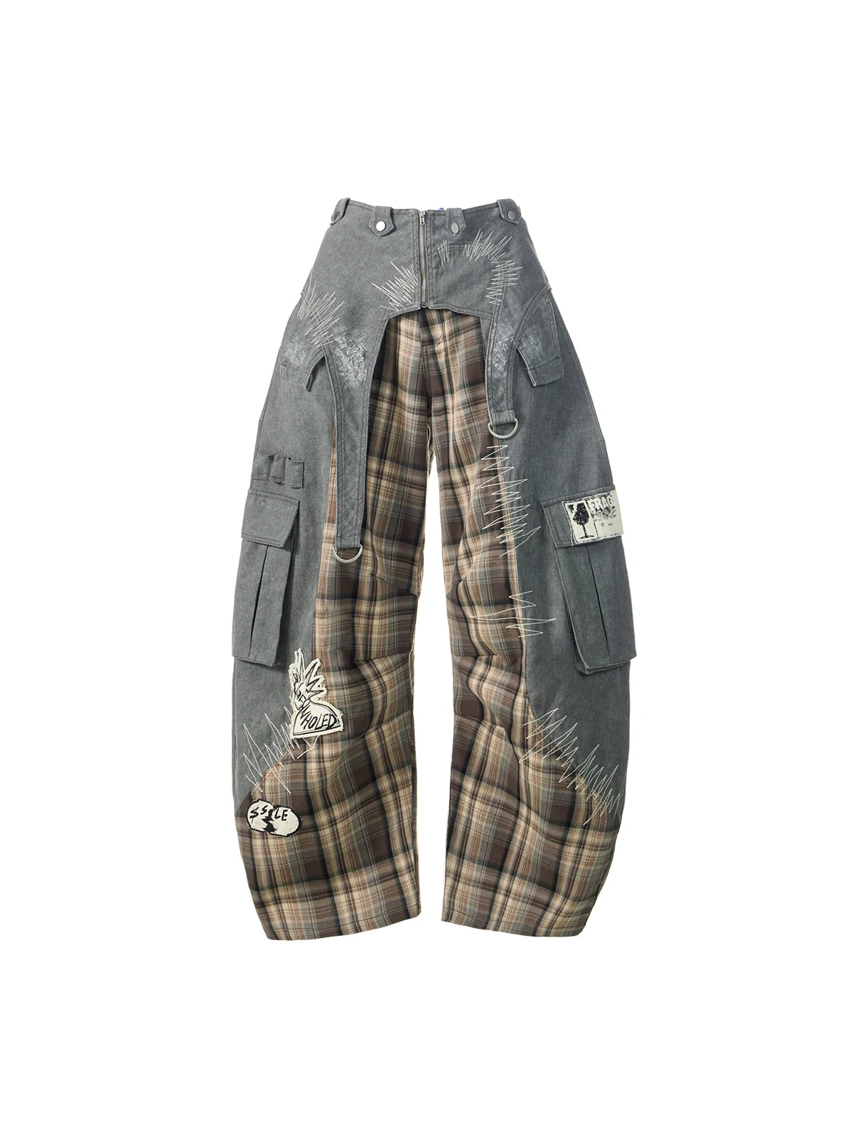 EMO"Digital Scar" Patchwork Trousers