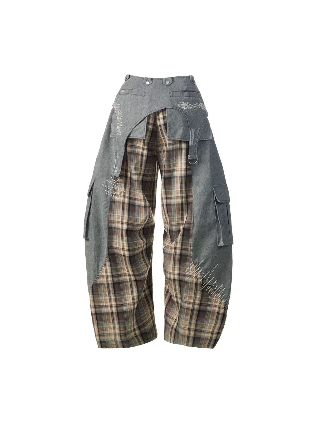 EMO"Digital Scar" Patchwork Trousers