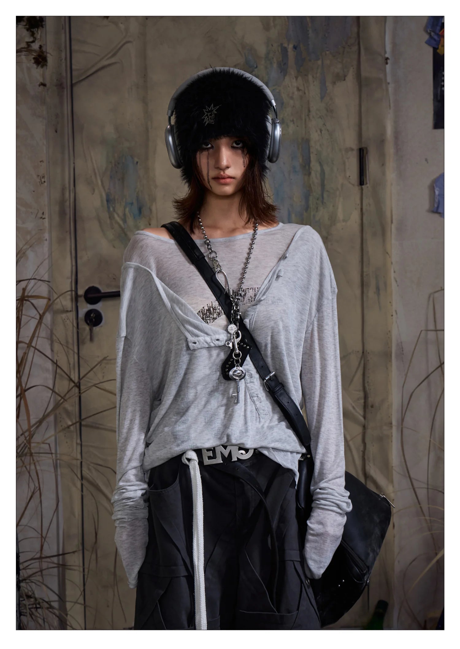 EMO "Digital Stigma" Layered Tencel Tee