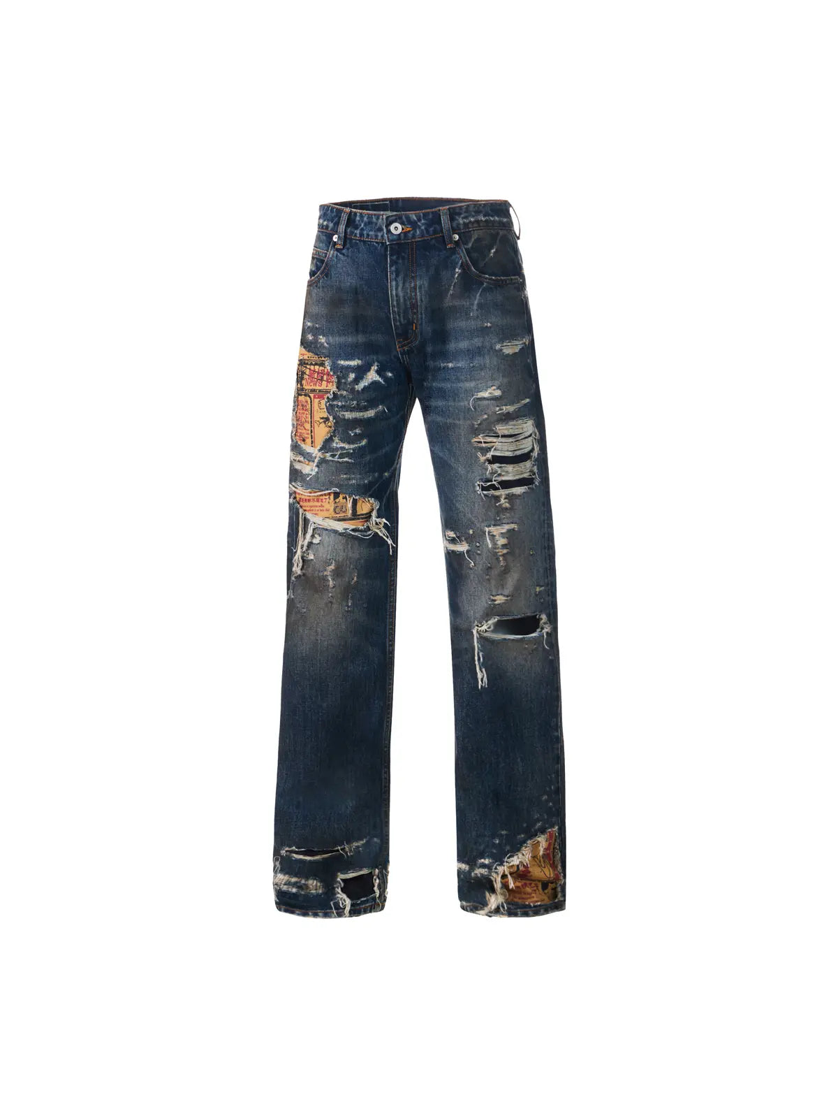 EMO "Shredded Truth" Vintage Straight Denim
