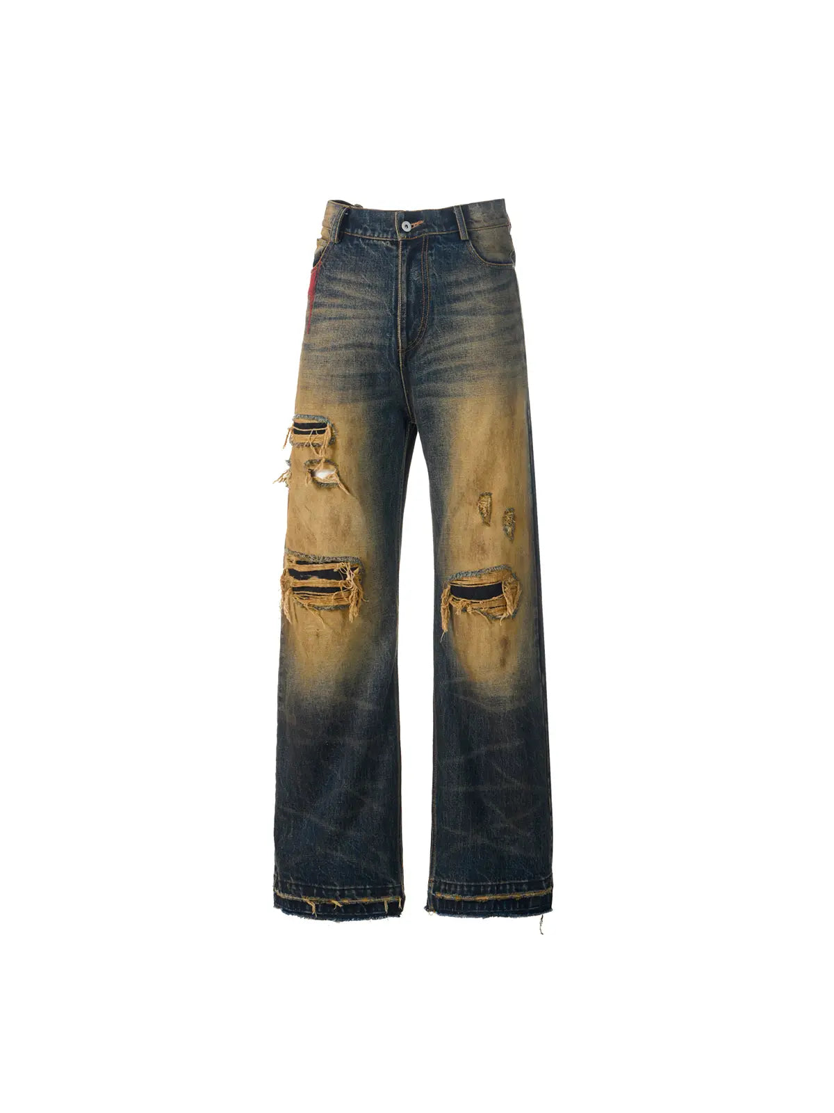 EMO "Keyboard Warrior" Distressed Straight Jeans