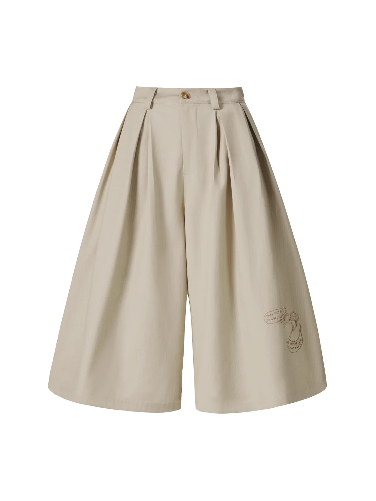 EMO "Filtered Words" Wide Leg Trousers