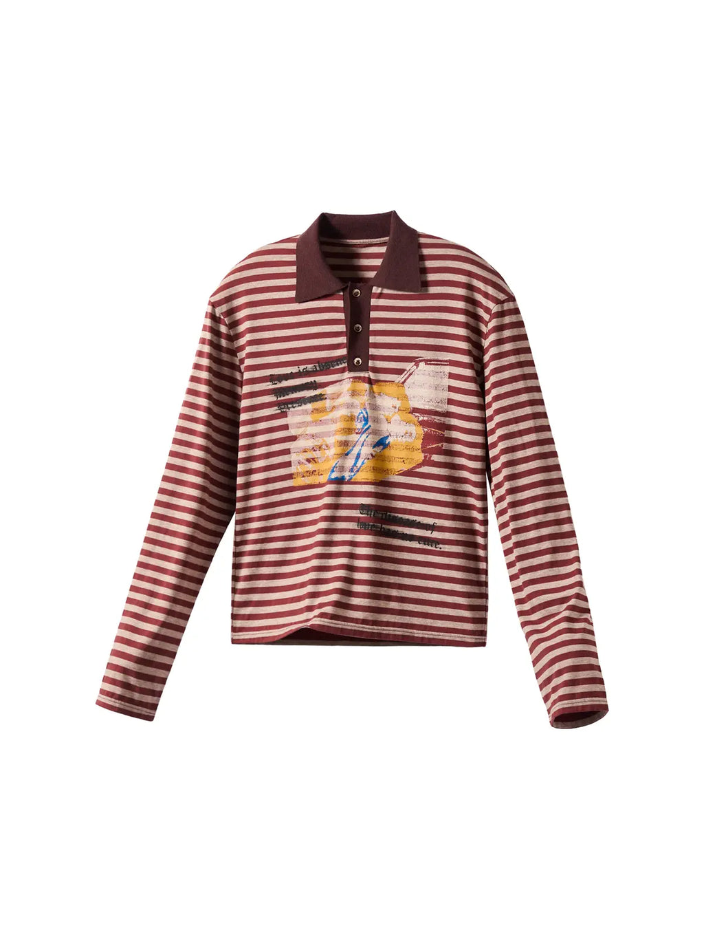 EMO "Retro Film Reel" Striped Knit Polo