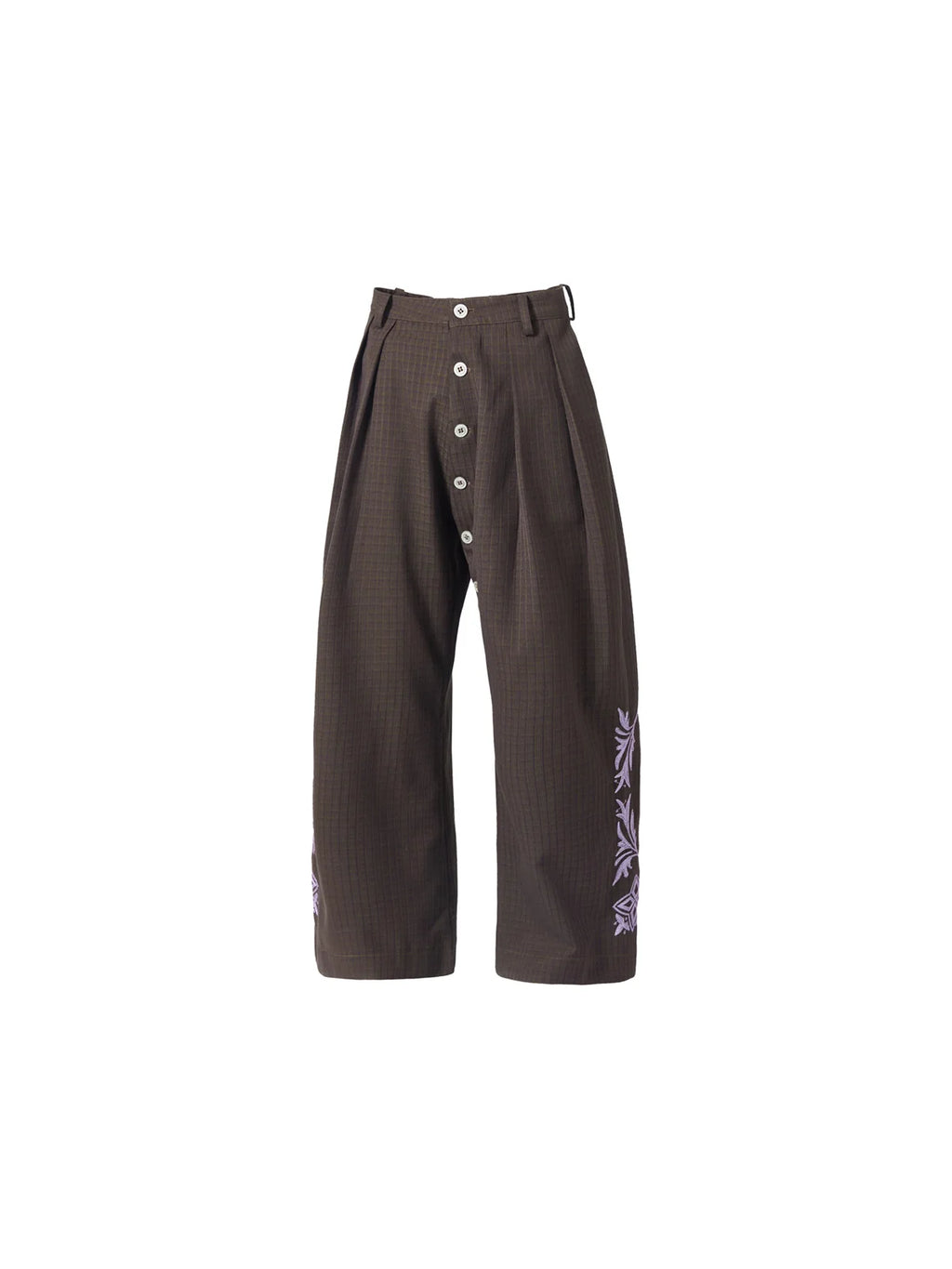EMO Check-jacquard Wide Leg Trouser