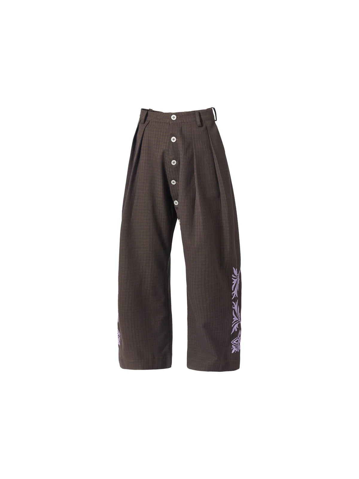 EMO Check-jacquard Wide Leg Trouser