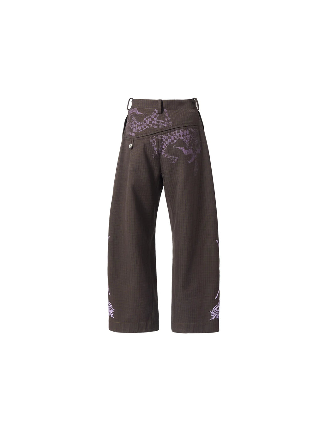 EMO Check-jacquard Wide Leg Trouser