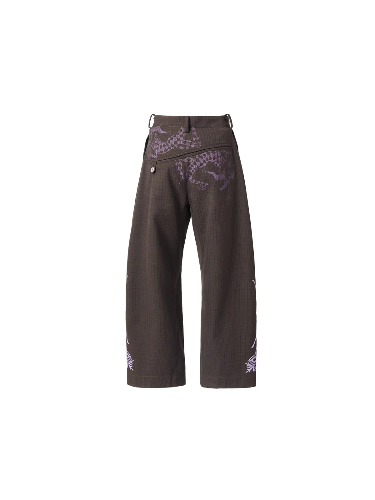 EMO Check-jacquard Wide Leg Trouser