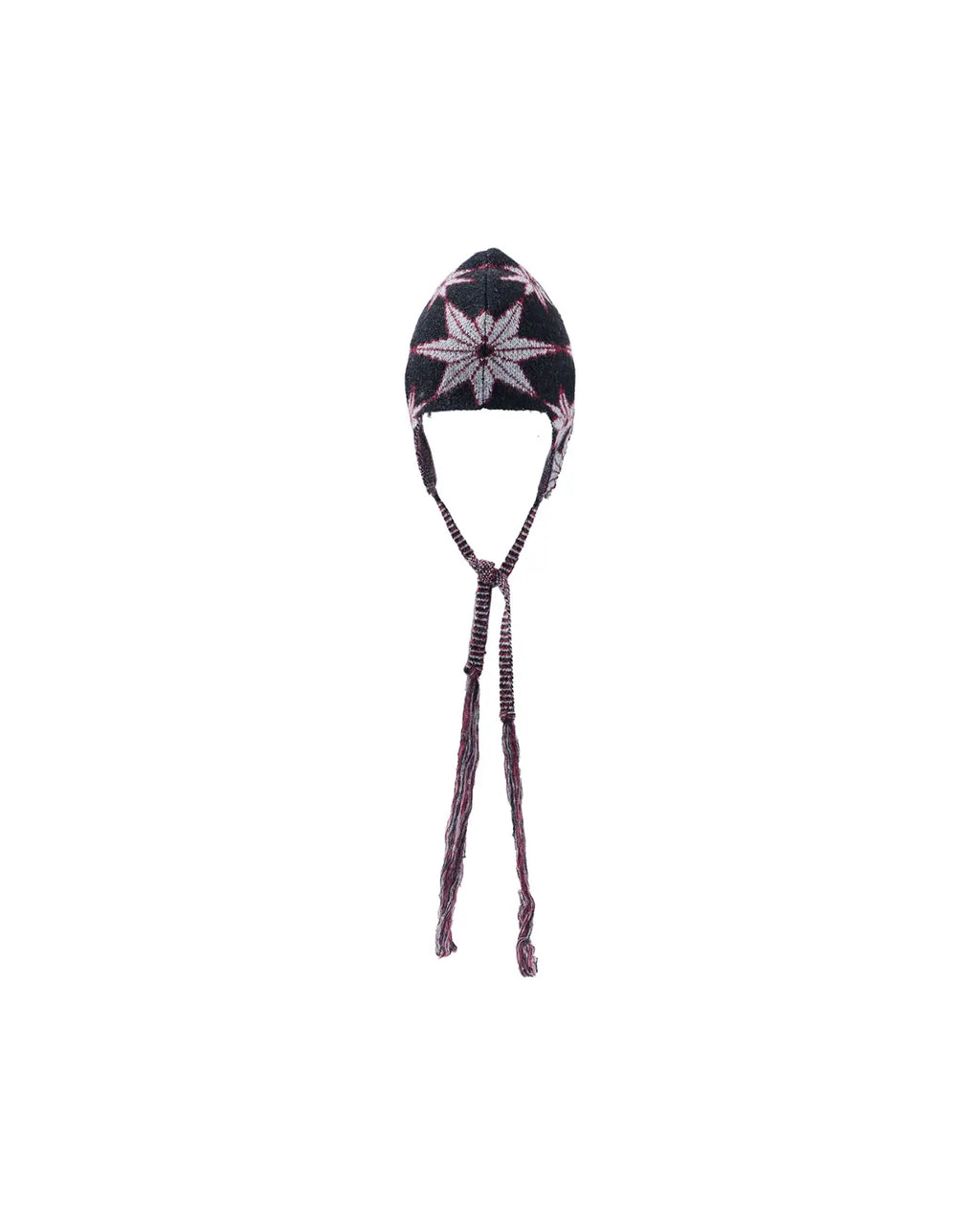 EMO Retro Star Contrast Knit Aviator Hat